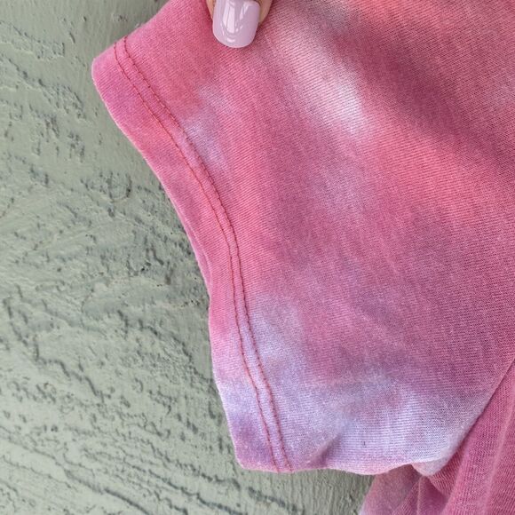 Disney Pink Tie Dye Lilo & Stitch Tee Shirt Sz M 7-9 - Picture 5 of 12